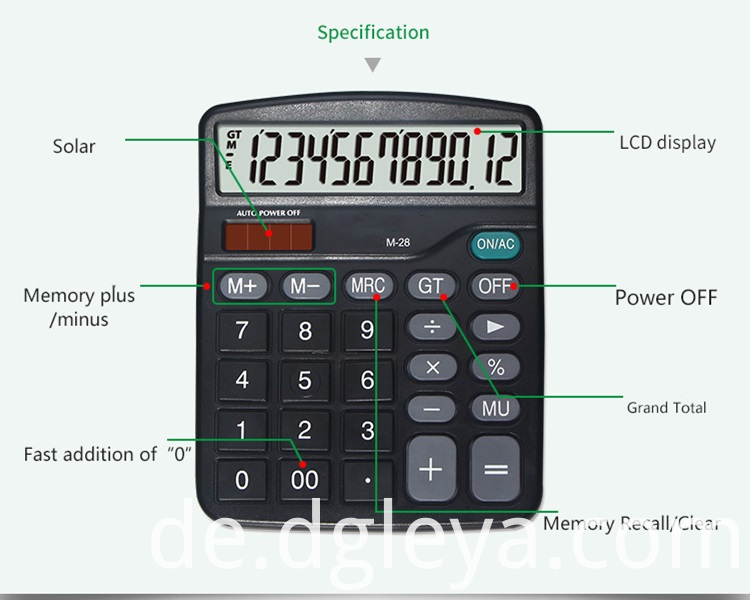 12 Digits Tischrechner 12 Digits desktop Electronic calculator